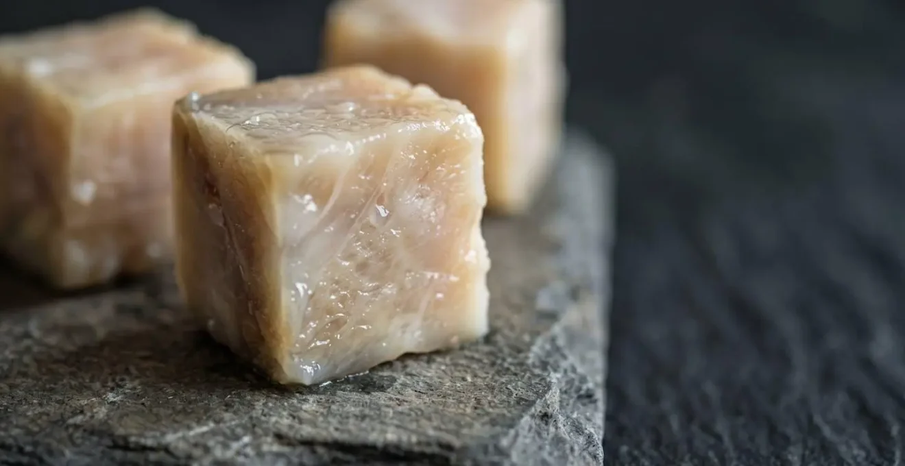 Cubes de hákarl islandais présentés pour une dégustation traditionnelle