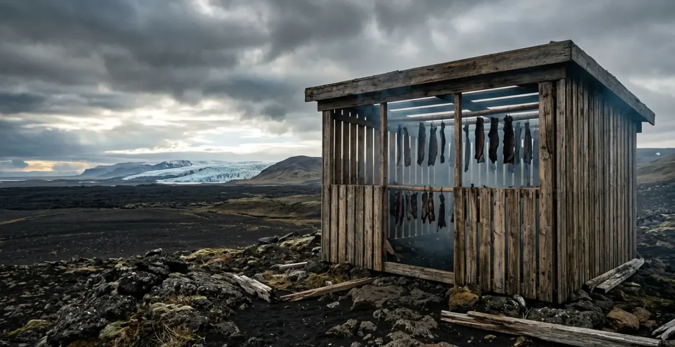 Technique ancestrale de fumage à la fumée de fumier de mouton préservant la viande pour l'hiver islandais