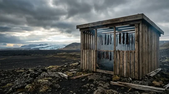 Technique ancestrale de fumage à la fumée de fumier de mouton préservant la viande pour l'hiver islandais